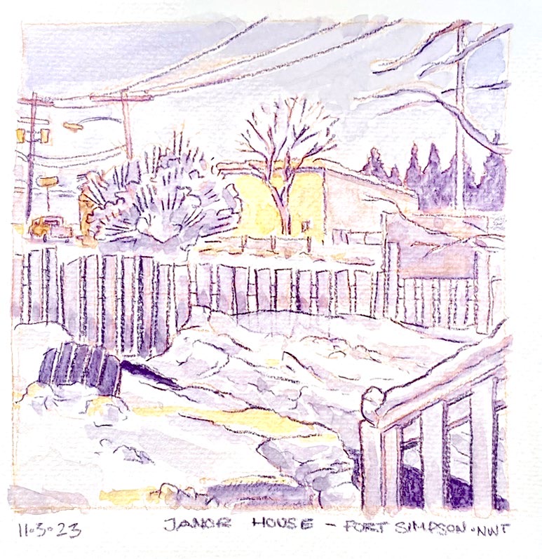 Aquarellskizze aus Fort Simpson